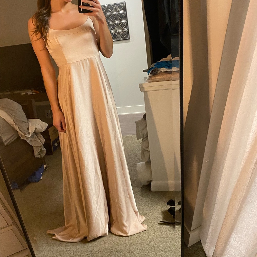 Champagne bridesmaids dress